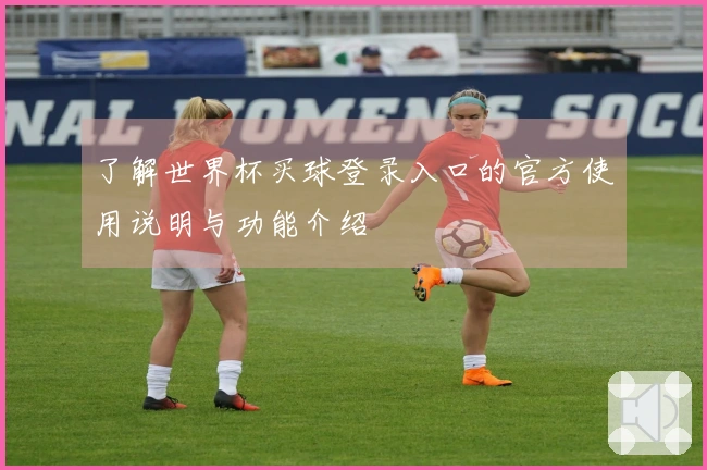 了解世界杯买球登录入口的官方使用说明与功能介绍